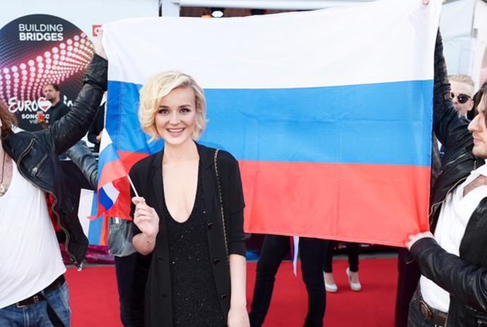 Полина Гагарина на красной дорожке конкурса «Евровидение 2015»