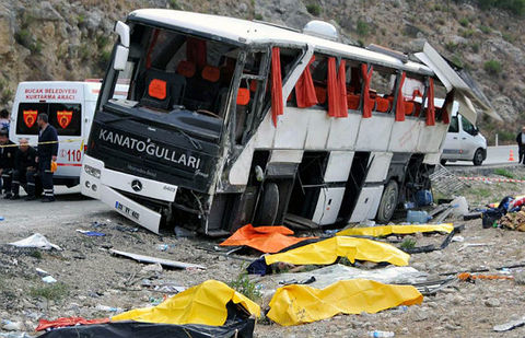 Автобус с российскими туристами разбился в Турции