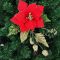 2015 Новый 10 шт лот качество Красный рождественский цветок украшения искусственный цветок рождественская елка украшения цветок